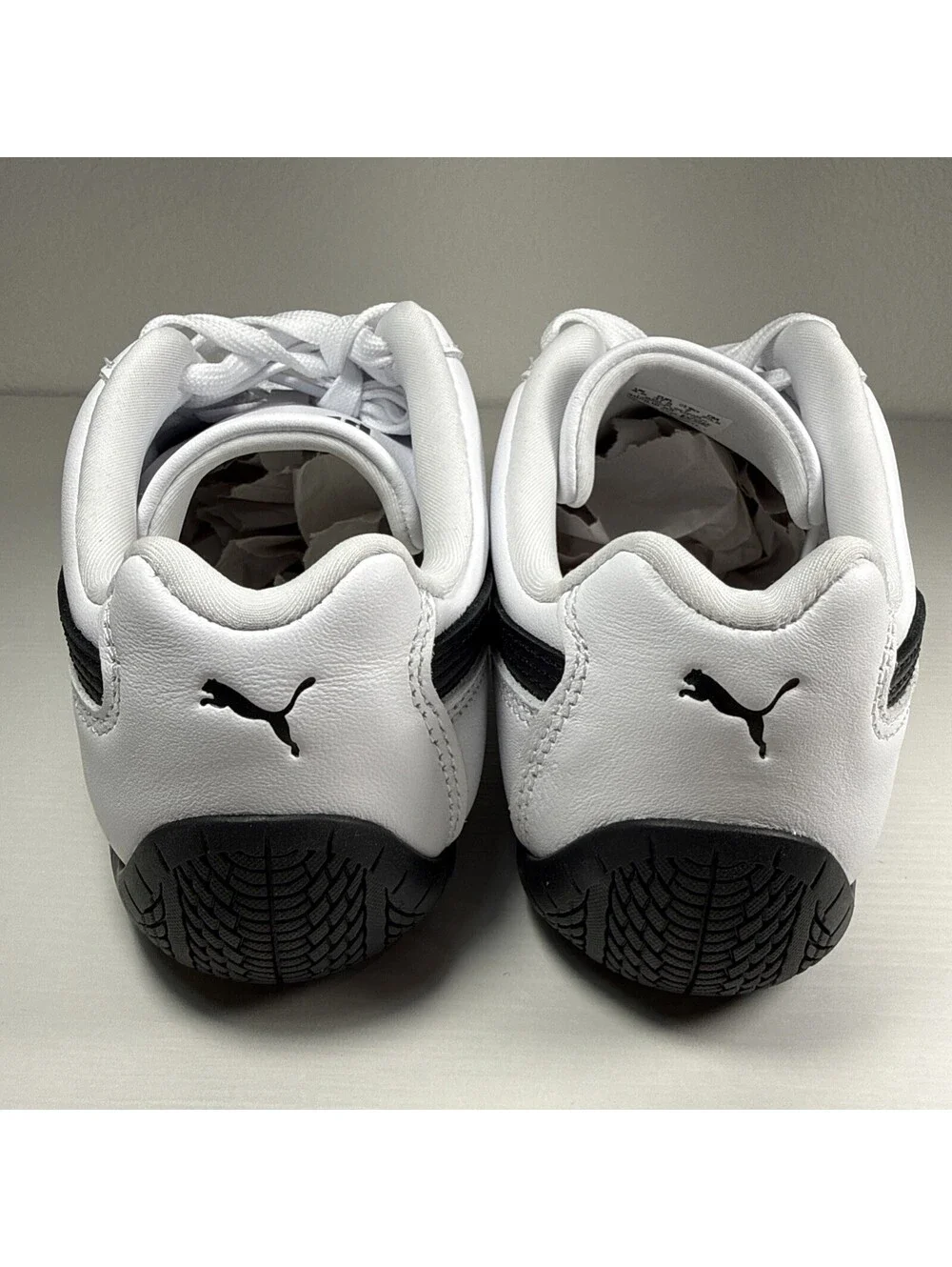 Puma Speedcat Leather White Black Sneakers Womens Size 7 New